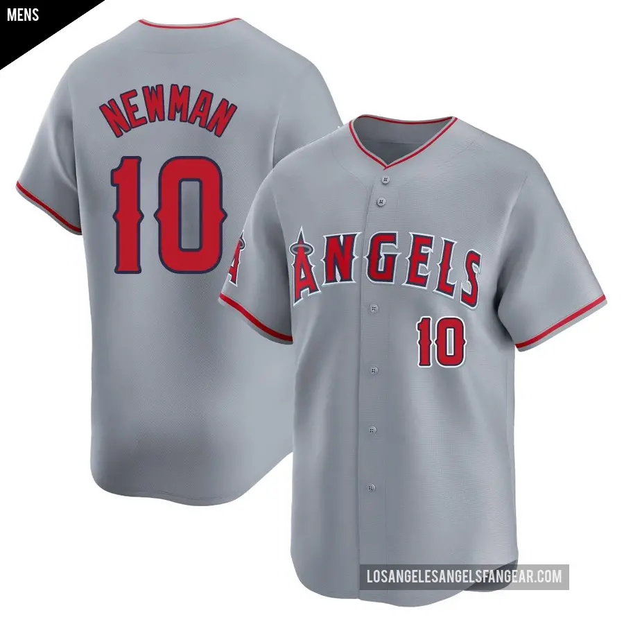 Men's Los Angeles Angels ＃10 Kevin Newman Limited Gray Away Jersey