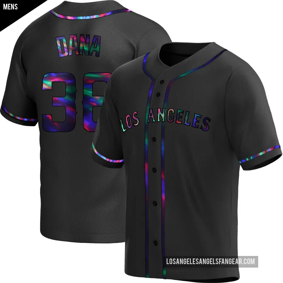 Men's Los Angeles Angels ＃36 Caden Dana Replica Black Holographic Alternate Jersey