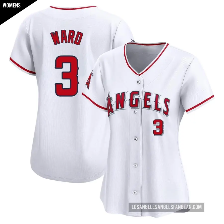 Women's Los Angeles Angels ＃3 Taylor Ward Limited White Home Jersey
